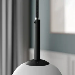 Lindby Etiena pendellampe, 5 lyskilder, opal glas