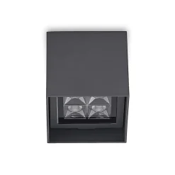 Lindby Eveta LED-loftlampe, 10 cm, antracit, aluminium, IP65