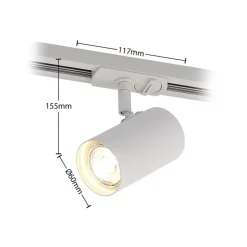 Lindby 1-faset skinnesystem Linaro, GU10, 14 lyskilde, hvid