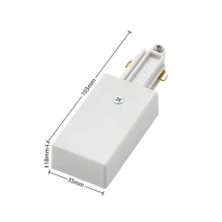Lindby 1-faset skinnesystem Linaro, GU10, 14 lyskilde, hvid