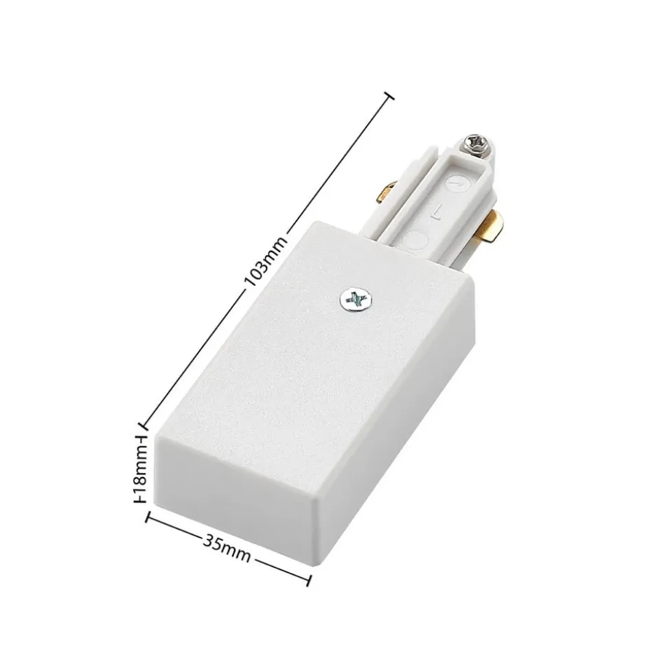 Lindby 1-faset skinnesystem Linaro, GU10, 14 lyskilde, hvid