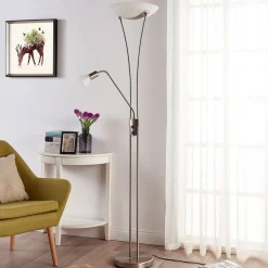 Lindby Felicia uplight med læselampe, nikkel