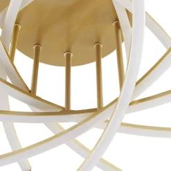 Lindby Flakira LED-loftlampe, 10 lk, antik messing