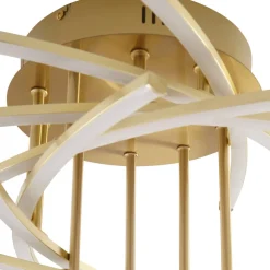 Lindby Flakira LED-loftlampe, 10 lk, antik messing