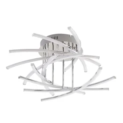 Lindby Flakira LED-loftlampe, 10 lyskilder, krom