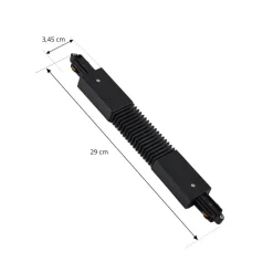 Lindby Flex-stik Linaro, sort, 1-faset system