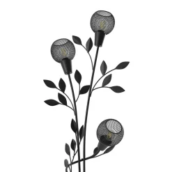 Lindby Florentine gulvlampe Kanye, 160 cm, sort, 3 lyskilder.