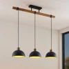 Lindby Flurin hængelampe, 3 lyskilder, 107 cm, sort, metal