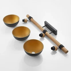 Lindby Flurin hængelampe, 3 lyskilder, 107 cm, sort, metal