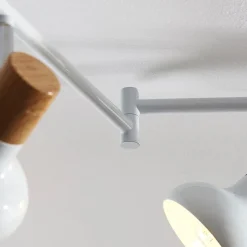 Lindby Fridolin loftspot, 160 cm, 6 lyskilder, hvid, metal