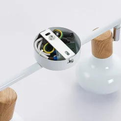 Lindby Fridolin loftspot, 160 cm, 6 lyskilder, hvid, metal