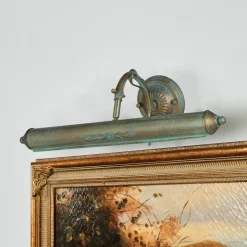 Lindby gallerilampe Kalea, 46 cm, 2 lyskilder, verdigris, E14