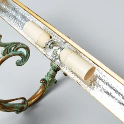 Lindby gallerilampe Kalea, 46 cm, 2 lyskilder, verdigris, E14