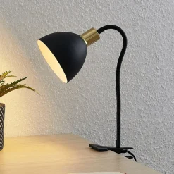 Lindby Genora klemmelampe i sort