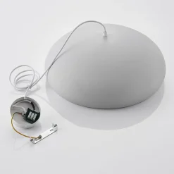 Lindby Gerwina pendellampe, hvid/guld, metal, 40 cm, E27