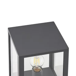 Lindby Giavanna sokkellampe, 29 cm, antracit, IP44, E27