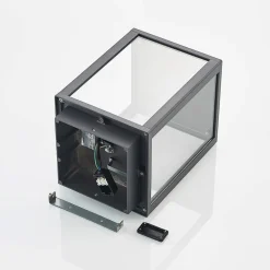 Lindby Giavanna sokkellampe, 29 cm, antracit, IP44, E27