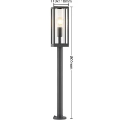 Lindby Giavanna vejlampe, 80 cm, antracit, IP44, E27