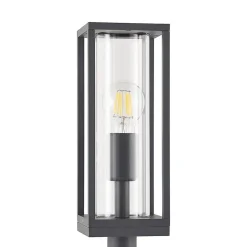 Lindby Giavanna vejlampe, 80 cm, antracit, IP44, E27