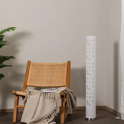 Lindby gulvlampe Alisea, 104 cm, hvid, GU10