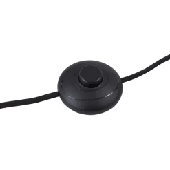 Lindby gulvlampe Braccio, grå/sort, glas, 5 lyskilder, 204,5 cm