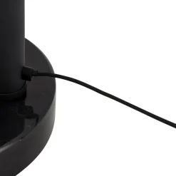 Lindby gulvlampe Braccio, grå/sort, glas, 5 lyskilder, 204,5 cm