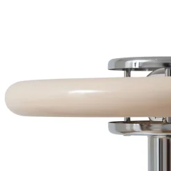 Lindby gulvlampe Branford, retro, beige, metal/travertin