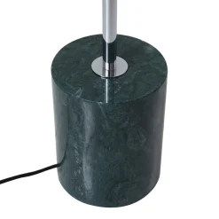Lindby Gulvlampe Branford, Retro, grøn, metal/marmor