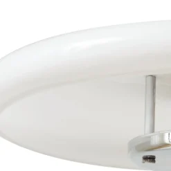 Lindby gulvlampe Branford, retro, hvid/grøn, opalglas/marmor