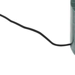 Lindby gulvlampe Branford, retro, hvid/grøn, opalglas/marmor