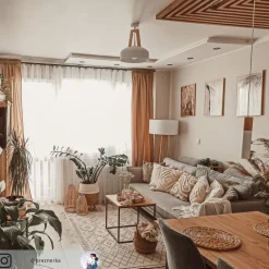 Lindby gulvlampe Charlia, hvid, træ, højde 150 cm