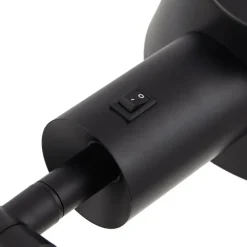 Lindby gulvlampe Corali, sort, metal, højde 176,5 cm