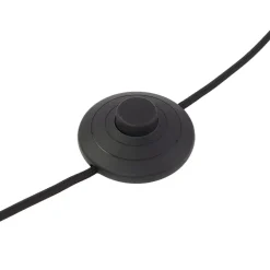 Lindby gulvlampe Edion, sort, metal