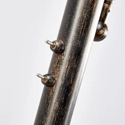 Lindby gulvlampe Elaina, læselampe, rustfarvet, 180 cm, E27