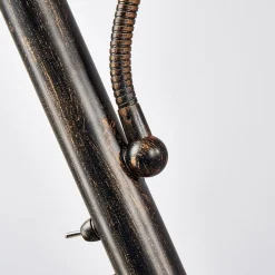 Lindby gulvlampe Elaina, læselampe, rustfarvet, 180 cm, E27