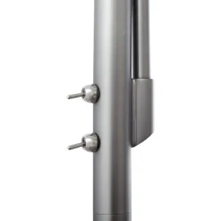 Lindby gulvlampe Jaileen, grå, tekstil, 170 cm, læselampe