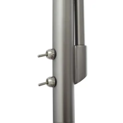 Lindby gulvlampe Jaileen, hvid, tekstil, 170 cm, læselampe