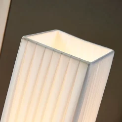 Lindby gulvlampe Janno, hvid, tekstil, metal, 120 cm, E27