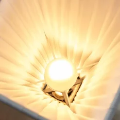 Lindby gulvlampe Janno, hvid, tekstil, metal, 120 cm, E27