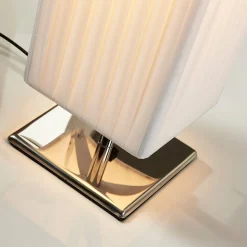 Lindby gulvlampe Janno, hvid, tekstil, metal, 120 cm, E27