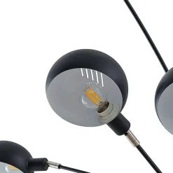 Lindby gulvlampe Jewa, sort, metal, 5 lyskilder, E14