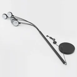 Lindby gulvlampe Jewa, sort, metal, 5 lyskilder, E14