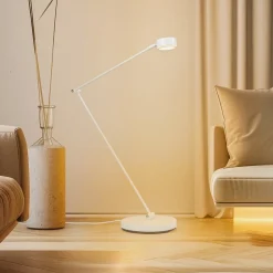 Lindby gulvlampe Jyla, hvid, 4000K, GX53, jern