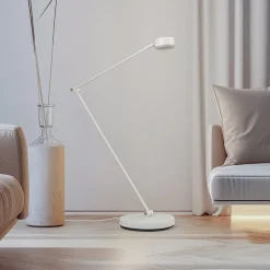 Lindby gulvlampe Jyla, hvid, 4000K, GX53, jern