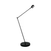 Lindby gulvlampe Jyla, sort, linse, 4200K, GX53, jern