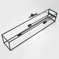 Lindby gulvlampe Krisha, sort, metal, 3 lyskilder, E27