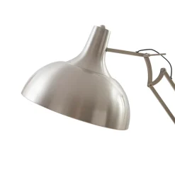 Lindby gulvlampe Leia, sølv, metal, 180 cm, drejelig, E27