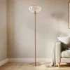 Lindby Gulvlampe Lelia, rav, glas, metal, 150 cm