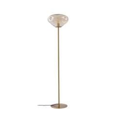 Lindby Gulvlampe Lelia, rav, glas, metal, 150 cm