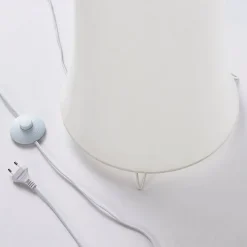 Lindby gulvlampe Liana, højde 123 cm, hvid, tekstil